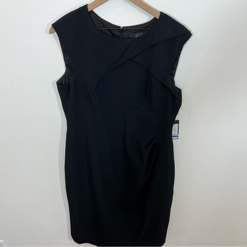 NWT Adrianna Papell Women's Tucked Detail Stretch Crepe Sheath | Size 16